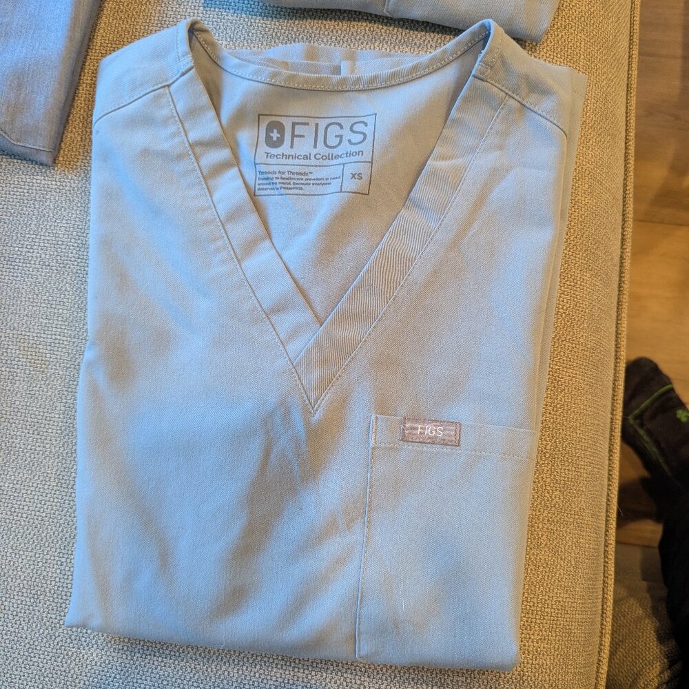 Figs Dusty Blue Catarina Shirt Size XS